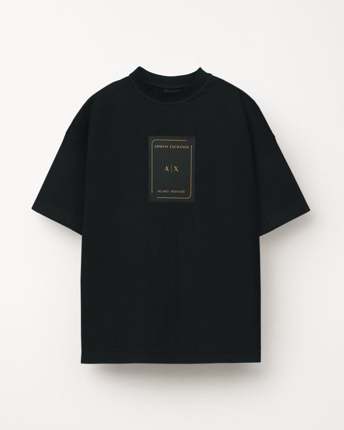 A-X Men's Oversized Logo Patch T-Shirt – Black