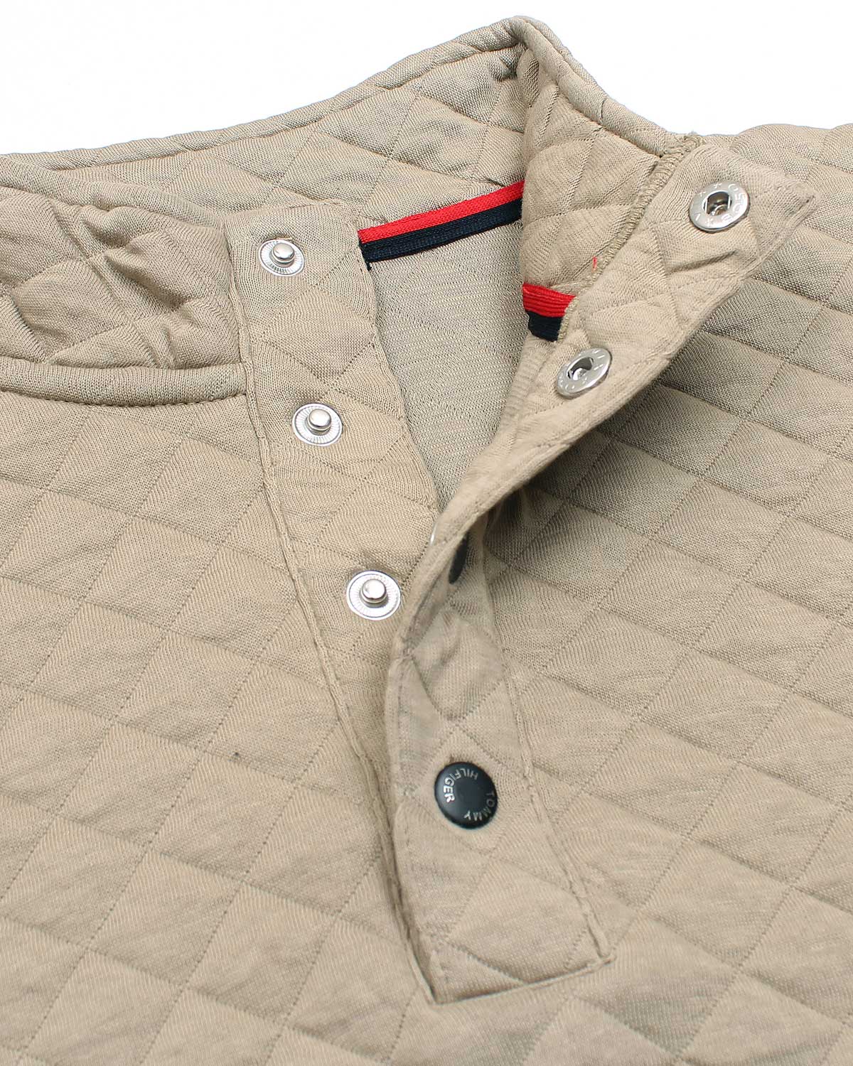 Premium TH Quilted Button Up Men's Sweat - Beige