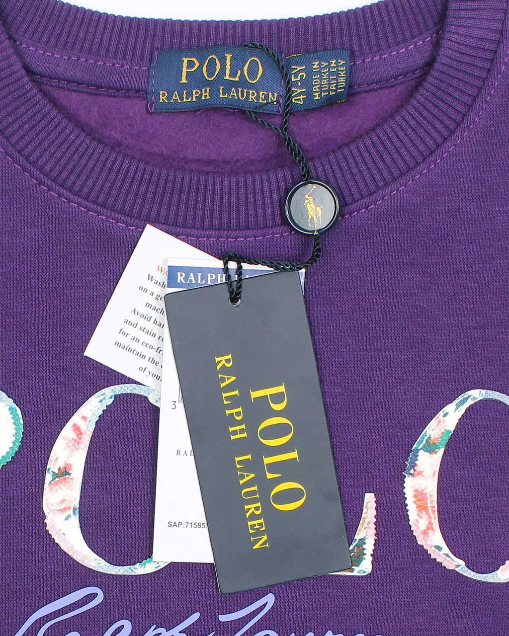 Premium Baby Girls Flowered Sweat - Purple