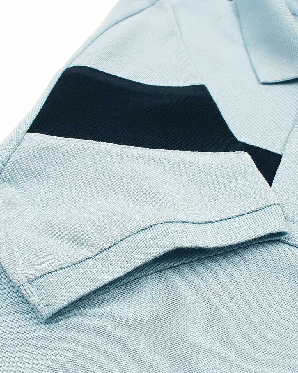 Men's Lac. Contrast Polo Shirt - Sky Blue