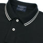 Exclusive HKT Men’s Striped Panel Logo Polo - Black