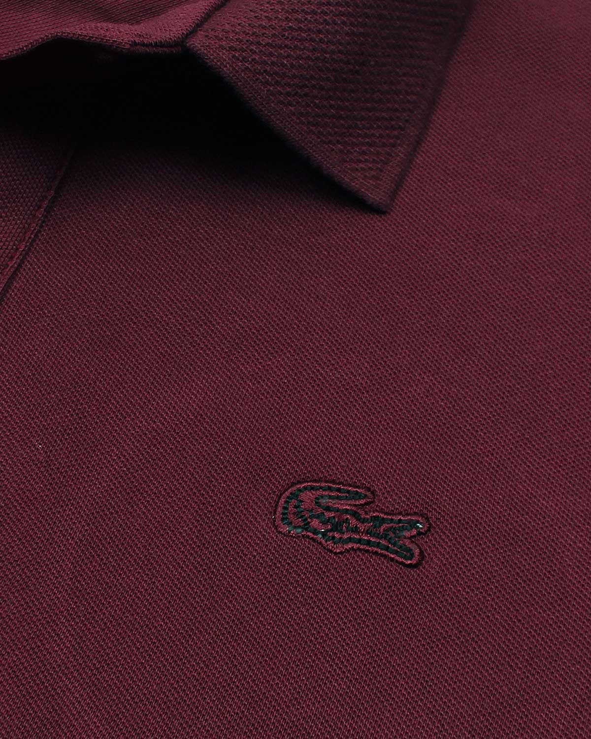 Premium Mesh L/C Men Polo Shirt - Maroon
