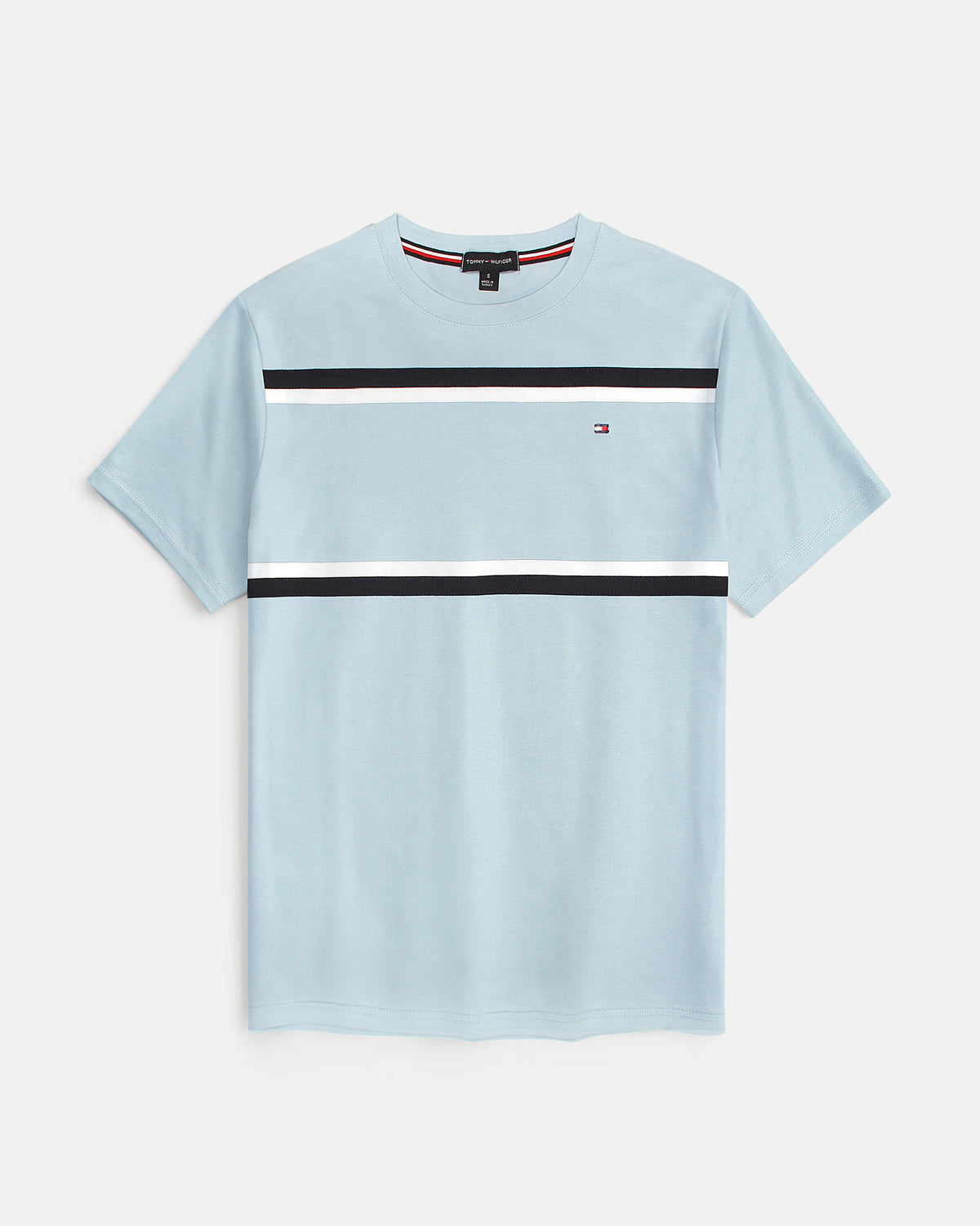 Exclusive Tommy Panel Men Tee - Sky Blue