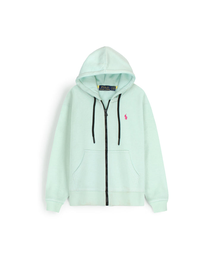 Premium Kids R-L Zip-Up Hoodie – Mint Green