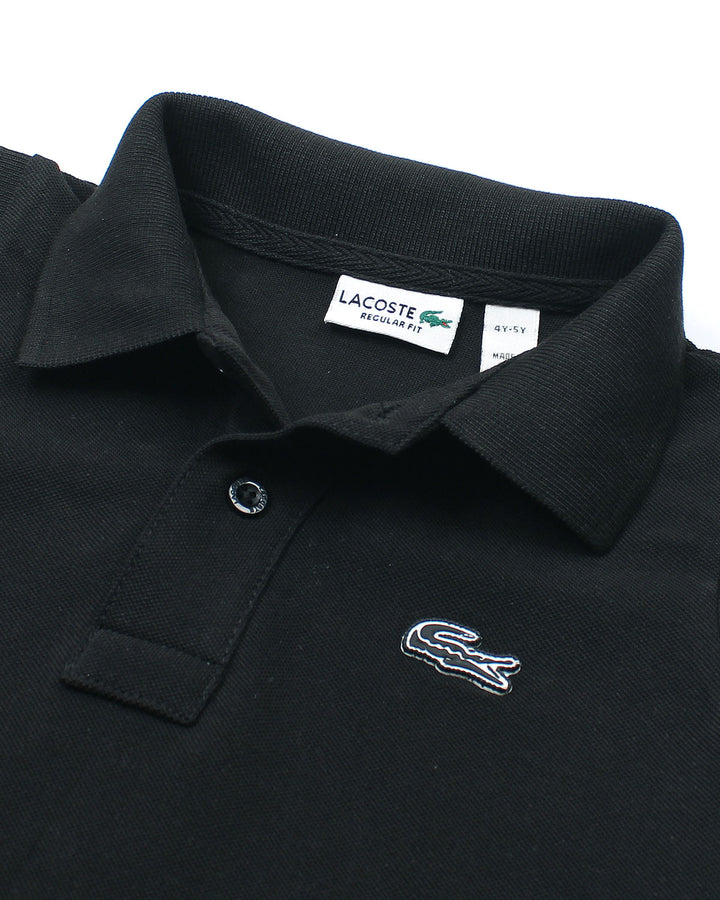 Premium Baby Girl Lac. Polo Shirt - Black