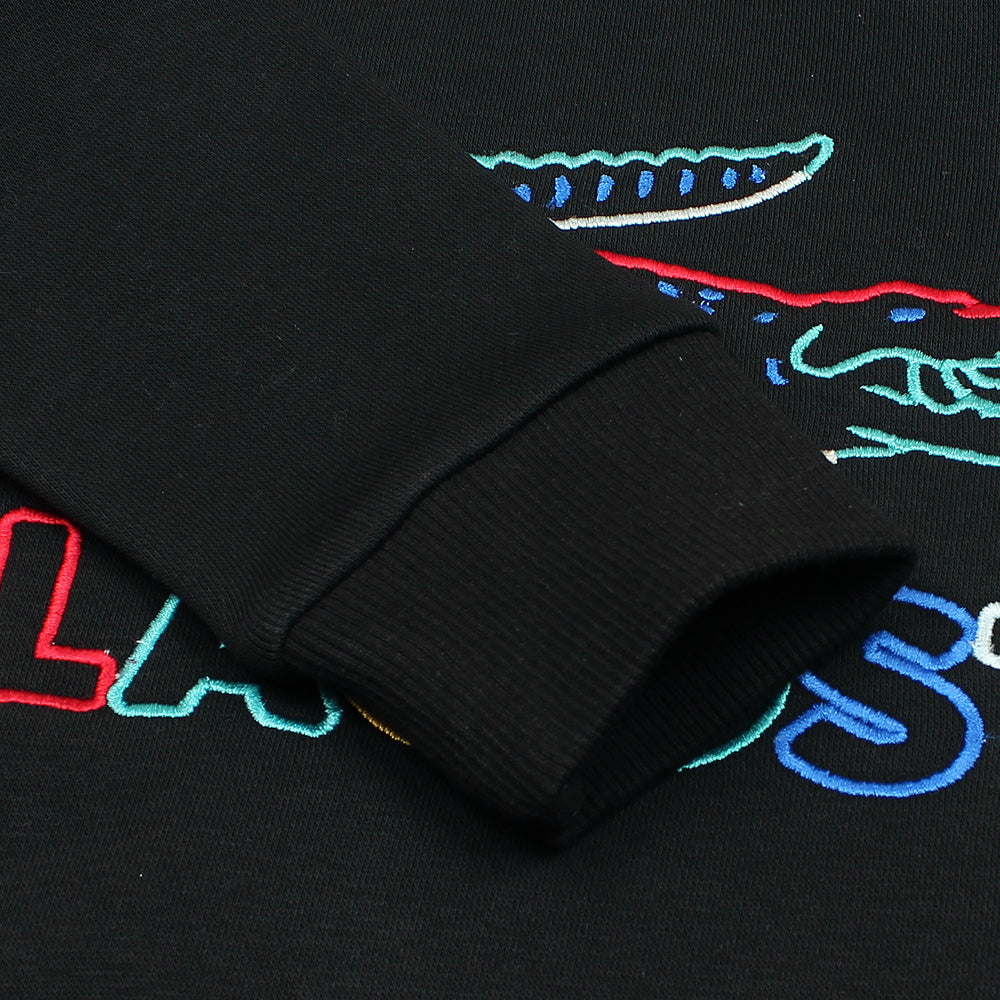 Kids Lac. Embraided Sweatshirt - Black