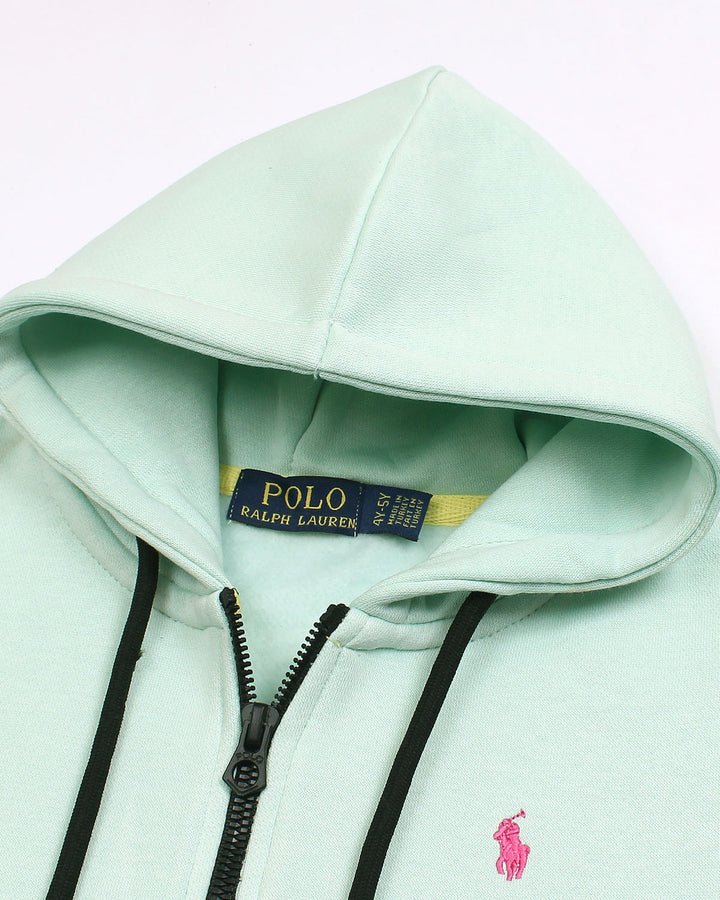 Premium Kids R-L Zip-Up Hoodie – Mint Green