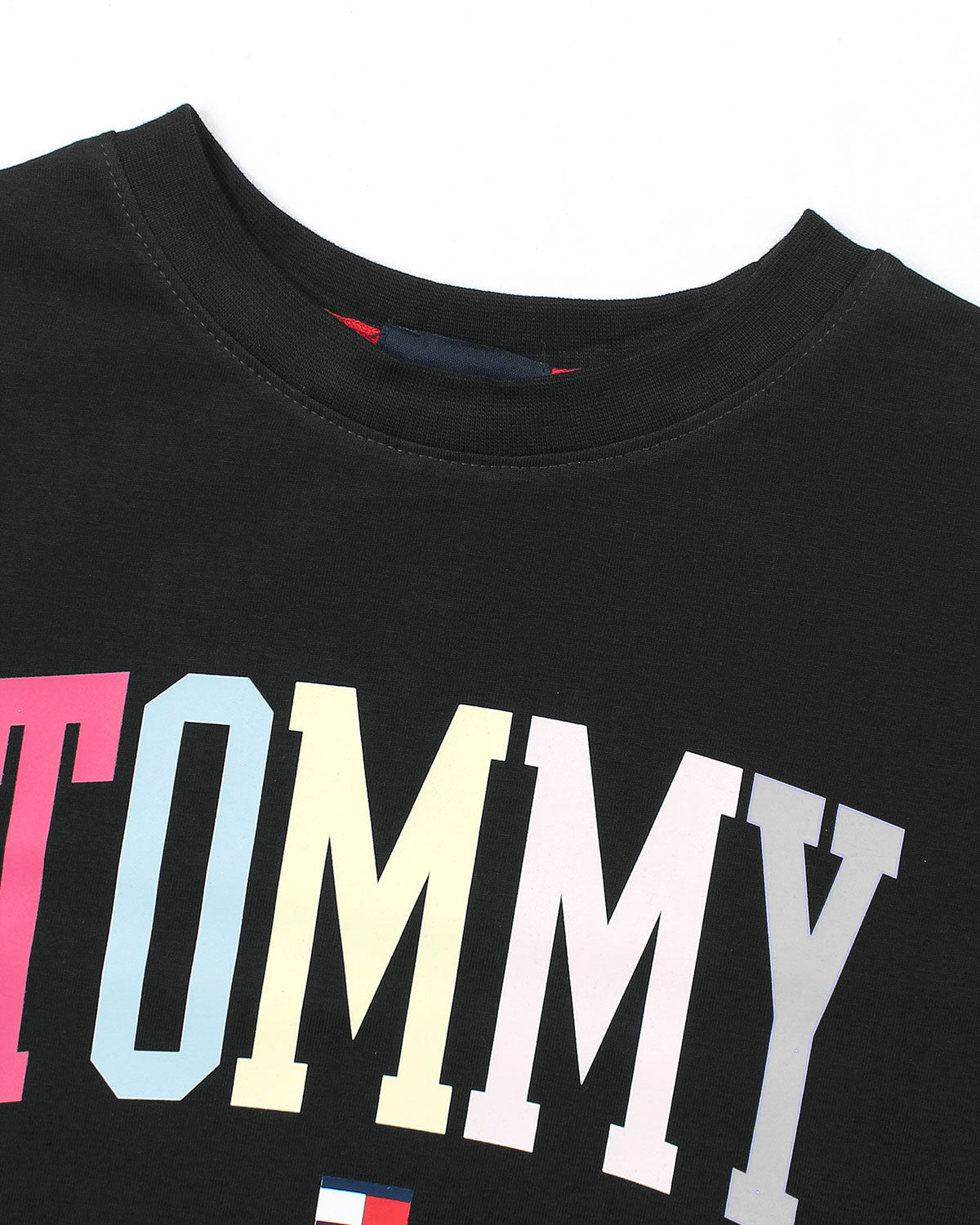 Baby Girls Cropped Tom. T Shirt - Black