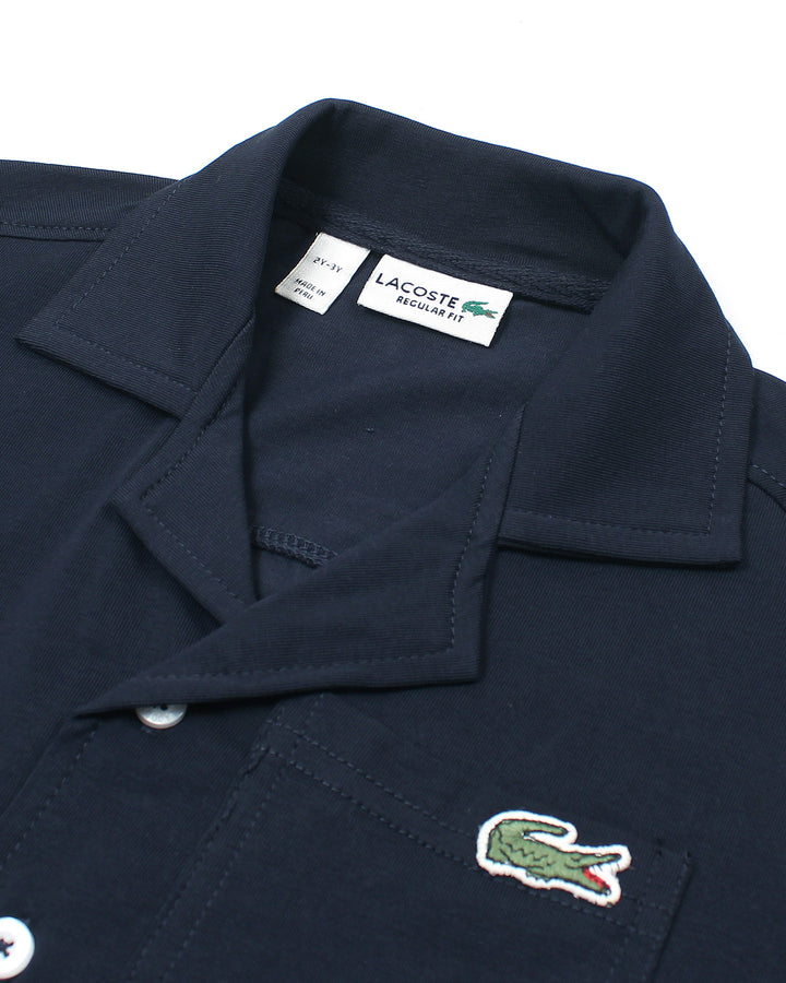 Kids Notch Lapel Tracksuit Set - Navy Blue