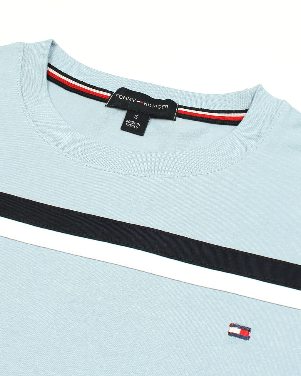 Exclusive Tommy Panel Men Tee - Sky Blue