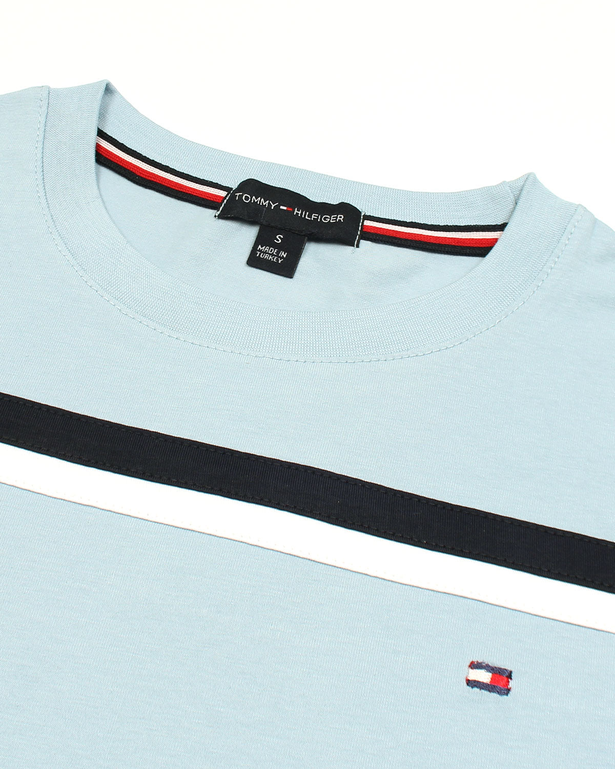 Exclusive Tommy Panel Men Tee - Sky Blue