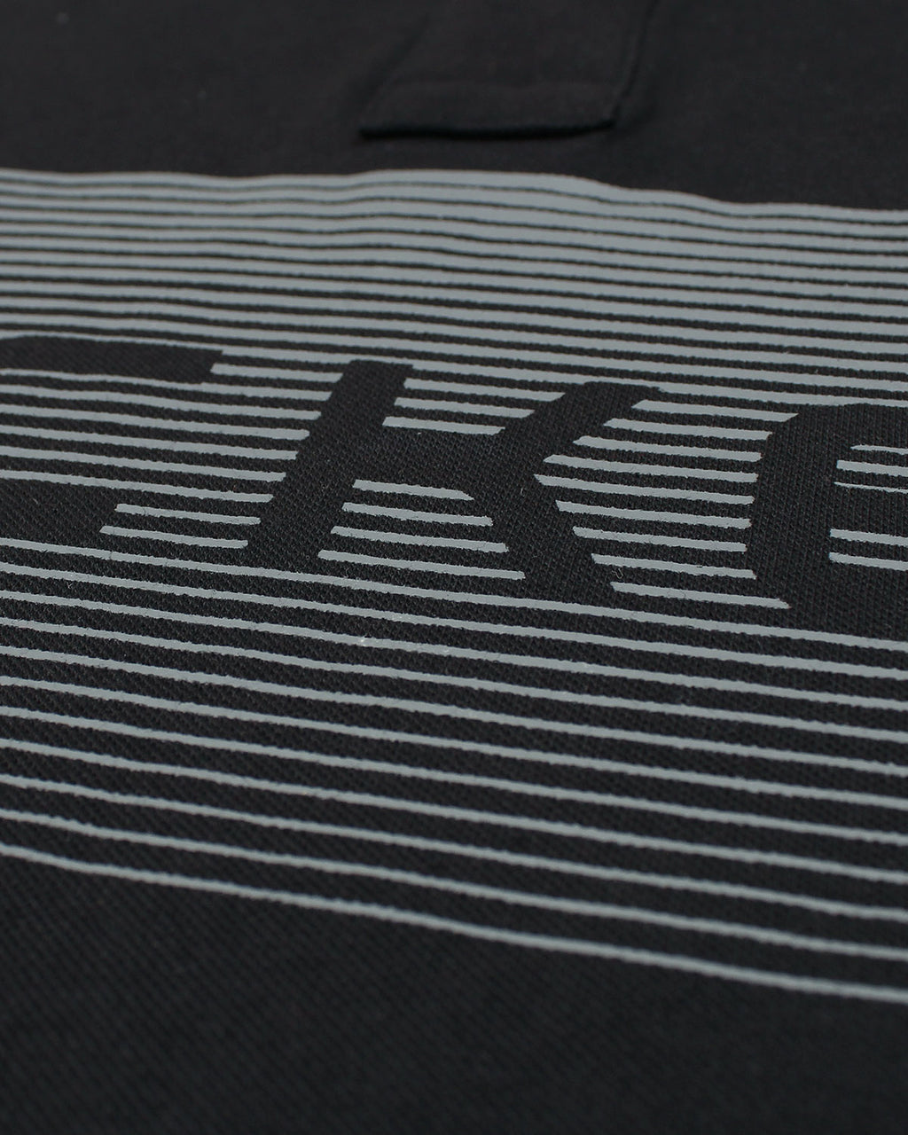 Exclusive HKT Men’s Striped Panel Logo Polo - Black
