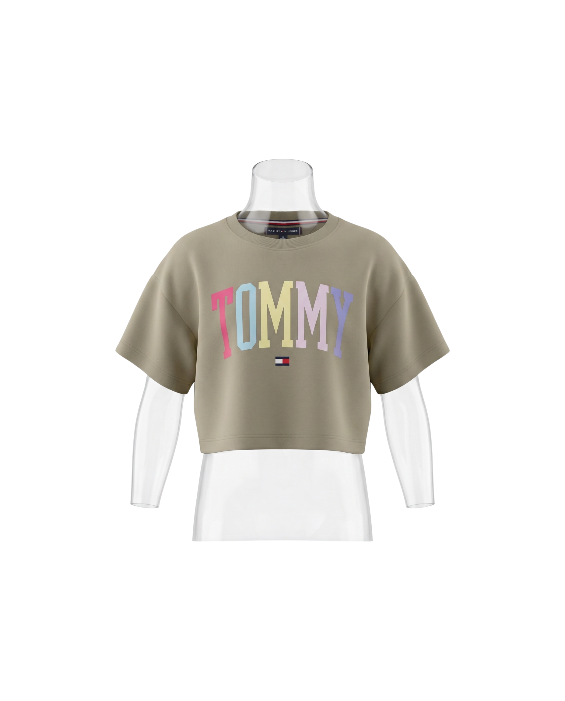 Baby Girls Cropped Tom. T Shirt - Beige