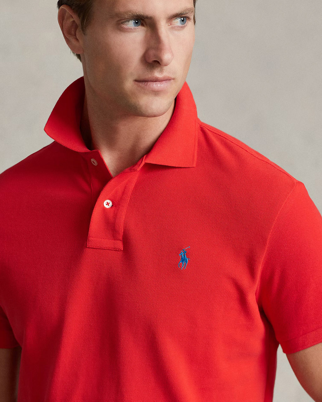 Iconic Mesh Men Polo Shirt - Red