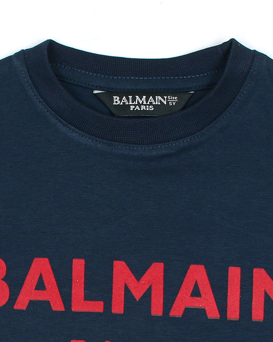 Exclusive Boys B-L-M-N Tee - Navy Blue