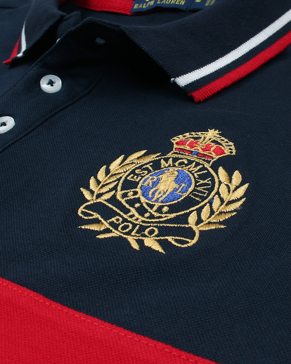 Exclusive R/L Panel Motive Polo - N-R-W
