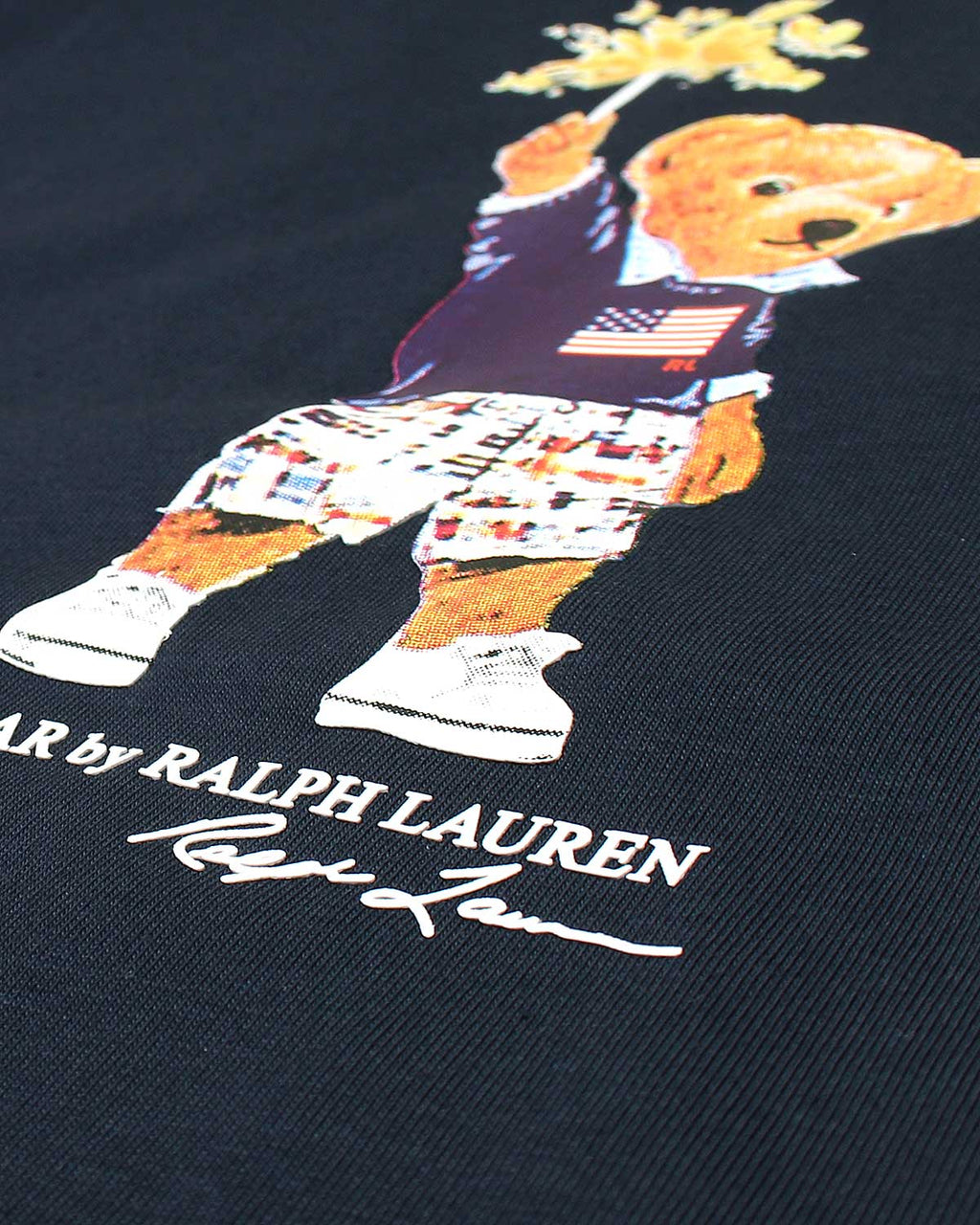 Exclusive Kids Flowes Bear Tee - Navy Blue