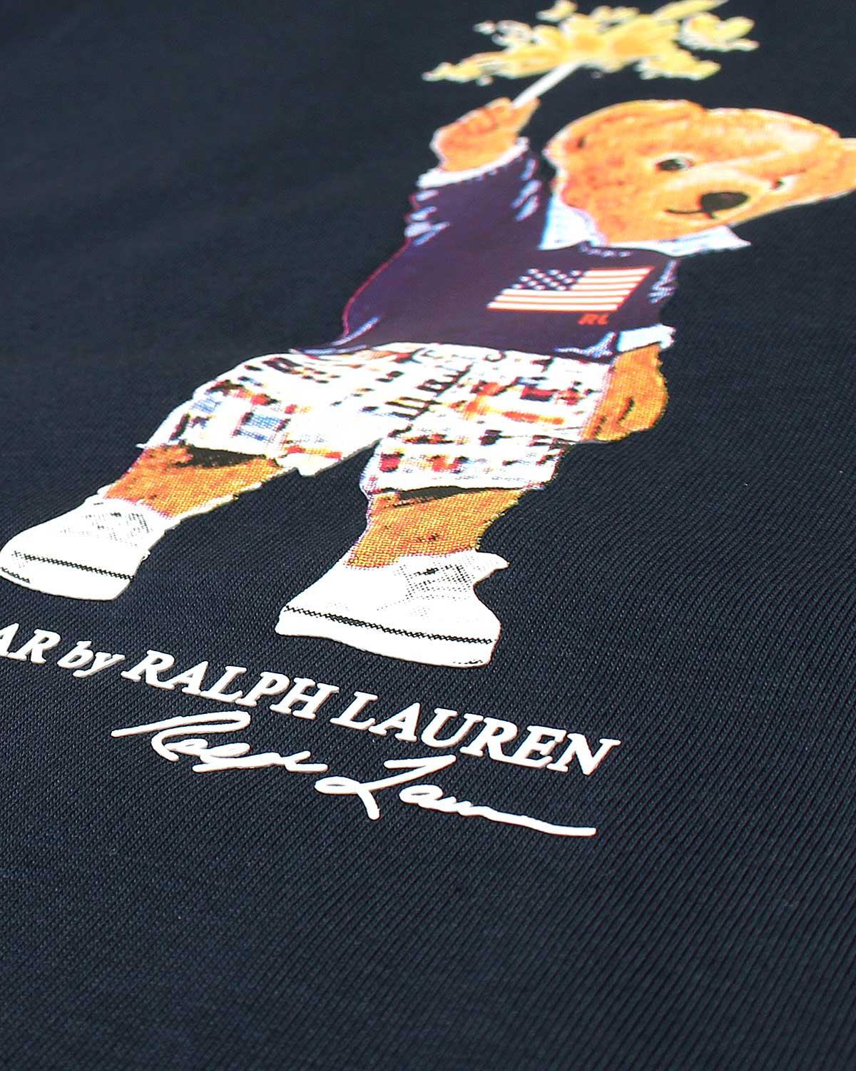 Exclusive Kids Flowes Bear Tee - Navy Blue