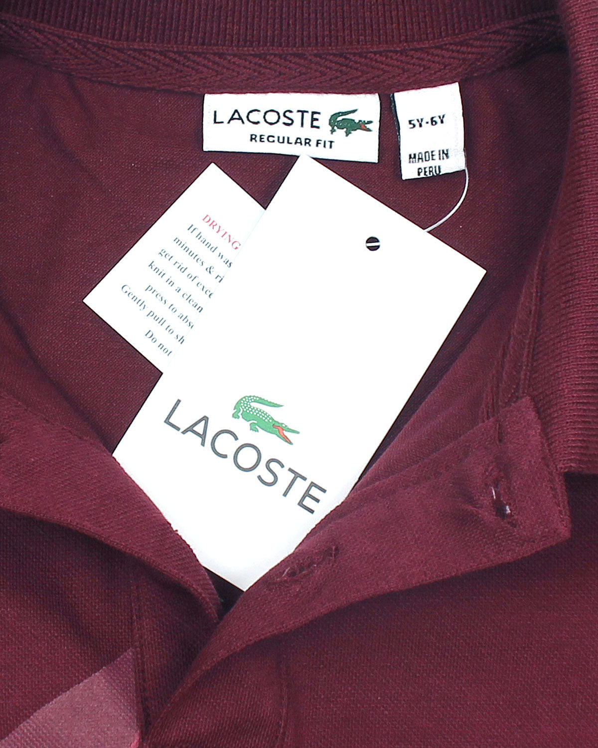 Exclusive Kids L-C-S-T Croc Polo - Maroon