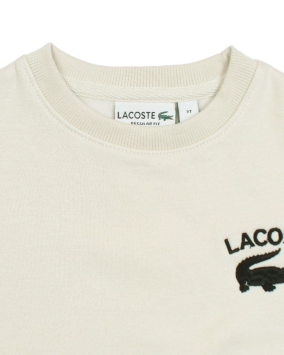 Premium Iconic L-S-C-T Motive Sweat - White