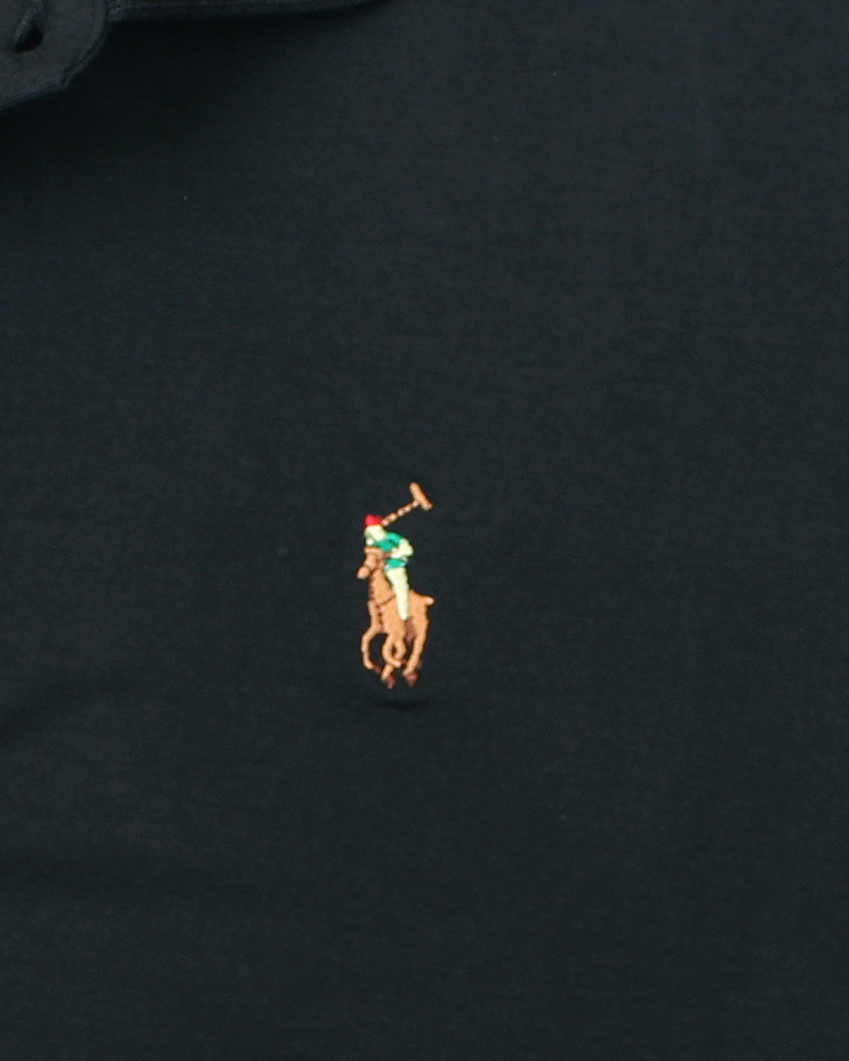 Premium Multi Pony Jersey Polo - Black