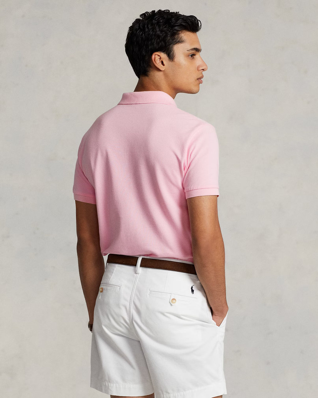 Iconic Mesh Men Polo Shirt - Pink