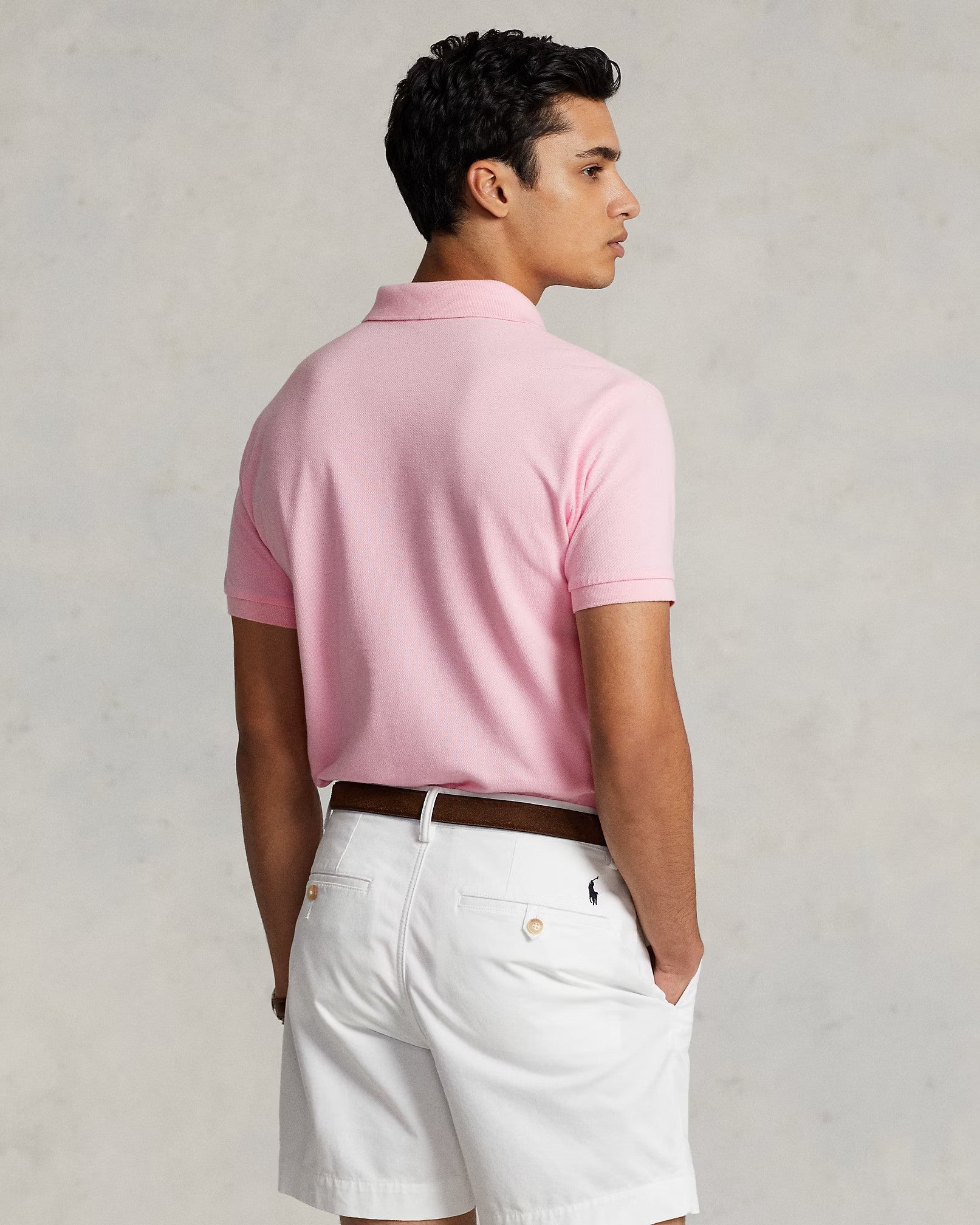 Iconic Mesh Men Polo Shirt - Pink