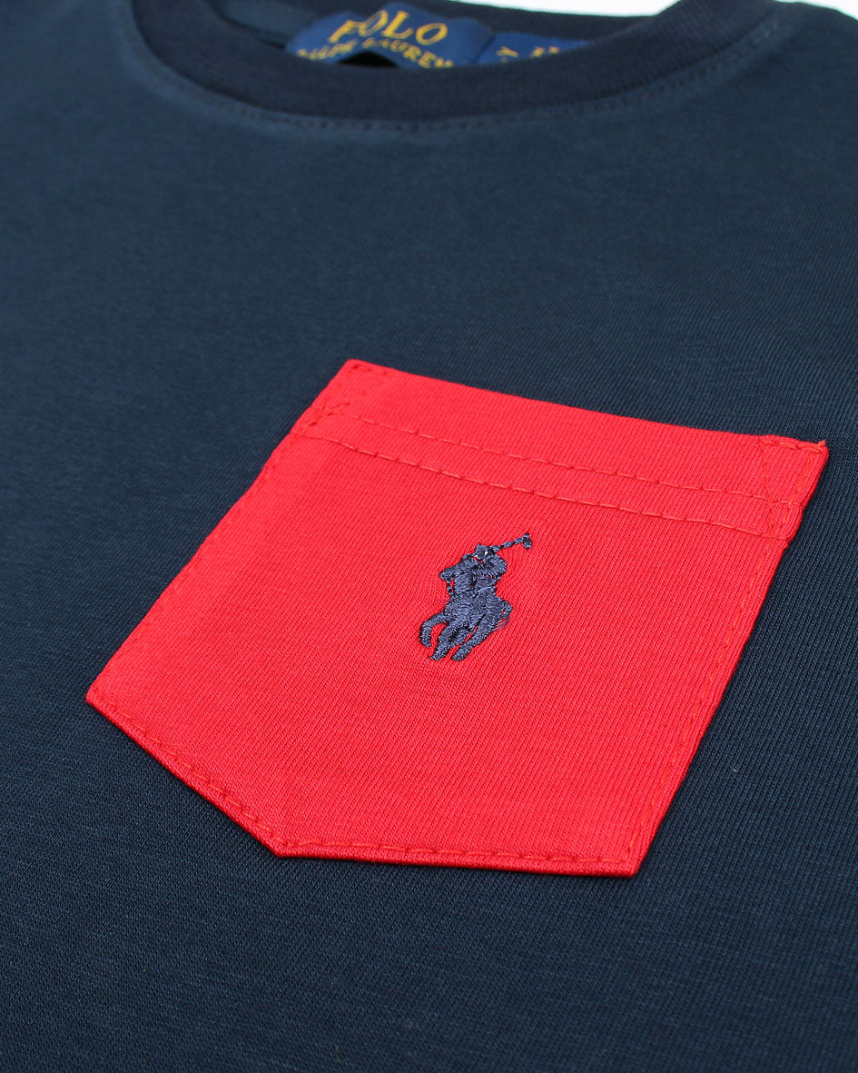 Exclusive Boys R/L Pocket Basic Tee - Red