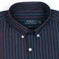 Premium Down Button Lined Shirt - Red & Blue
