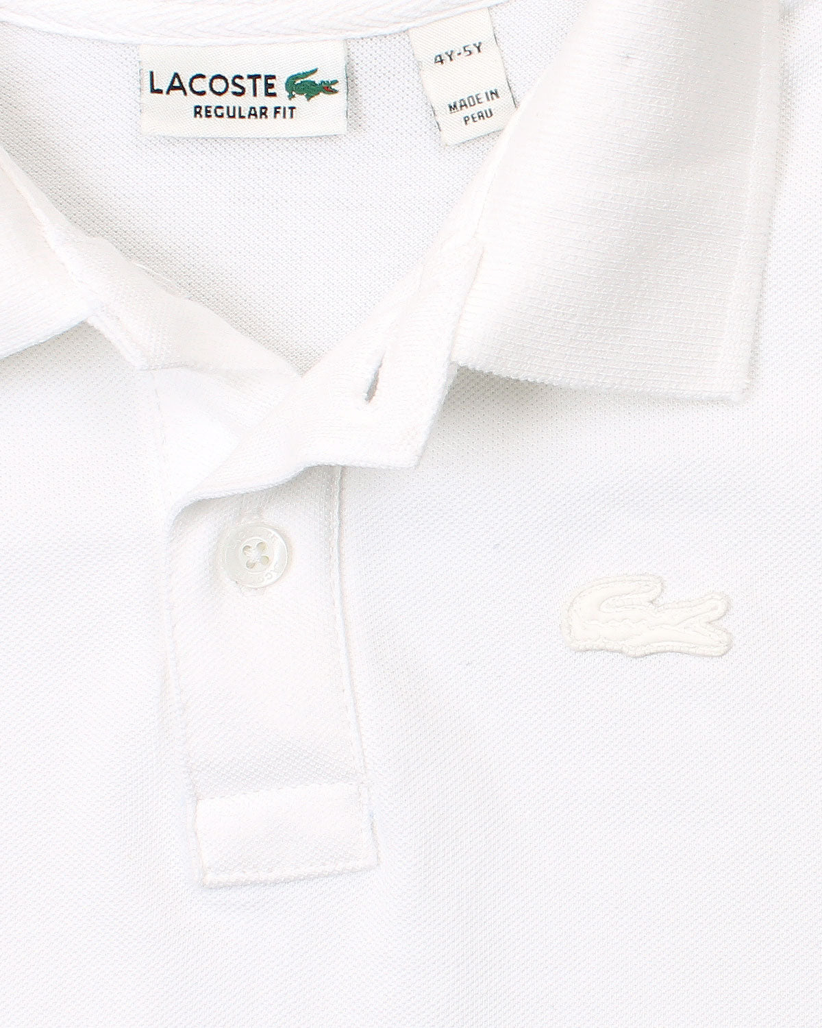 Premium Baby Girl Lac. Polo Shirt - White