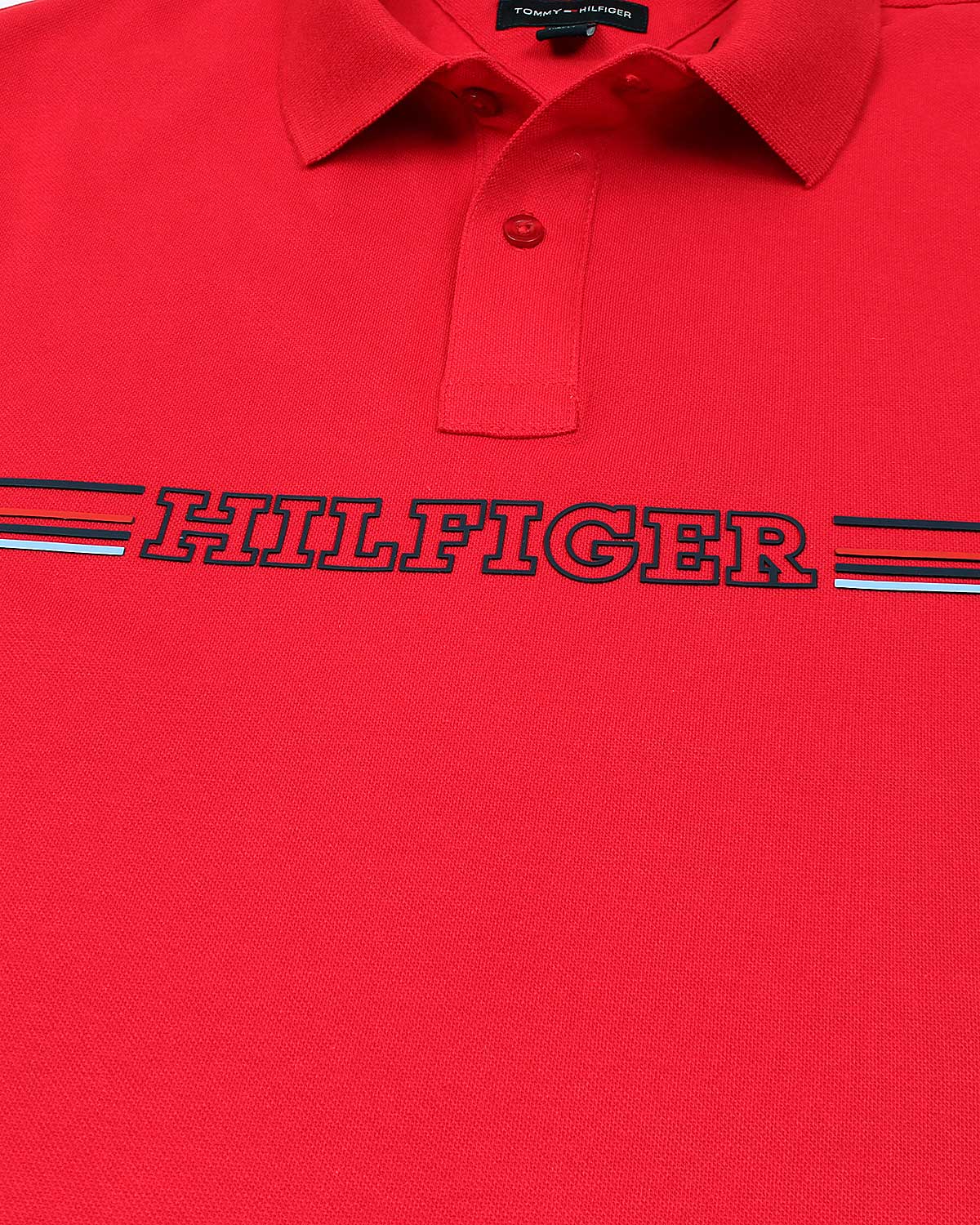 Exclusive Hilfiger Stripe Polo - Red
