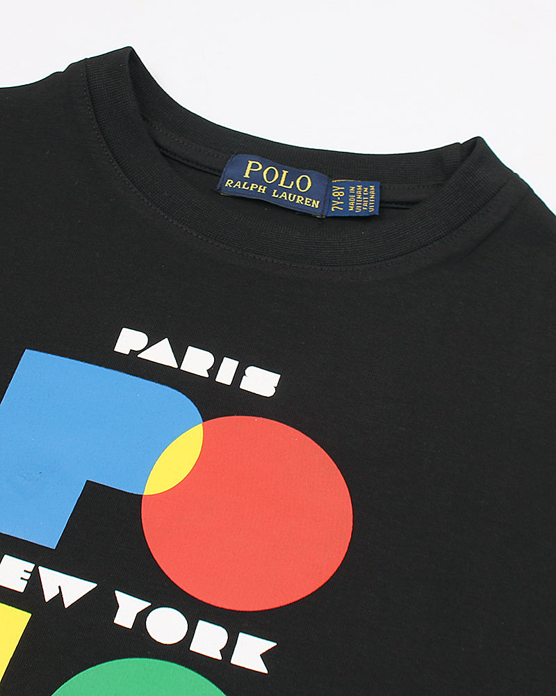 Exclusive Multi Polo Kids Tee - Black