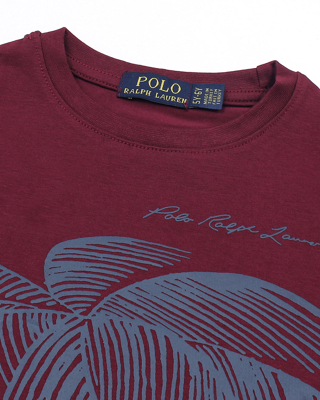 Exclusive R/L Palm Tee - Maroon