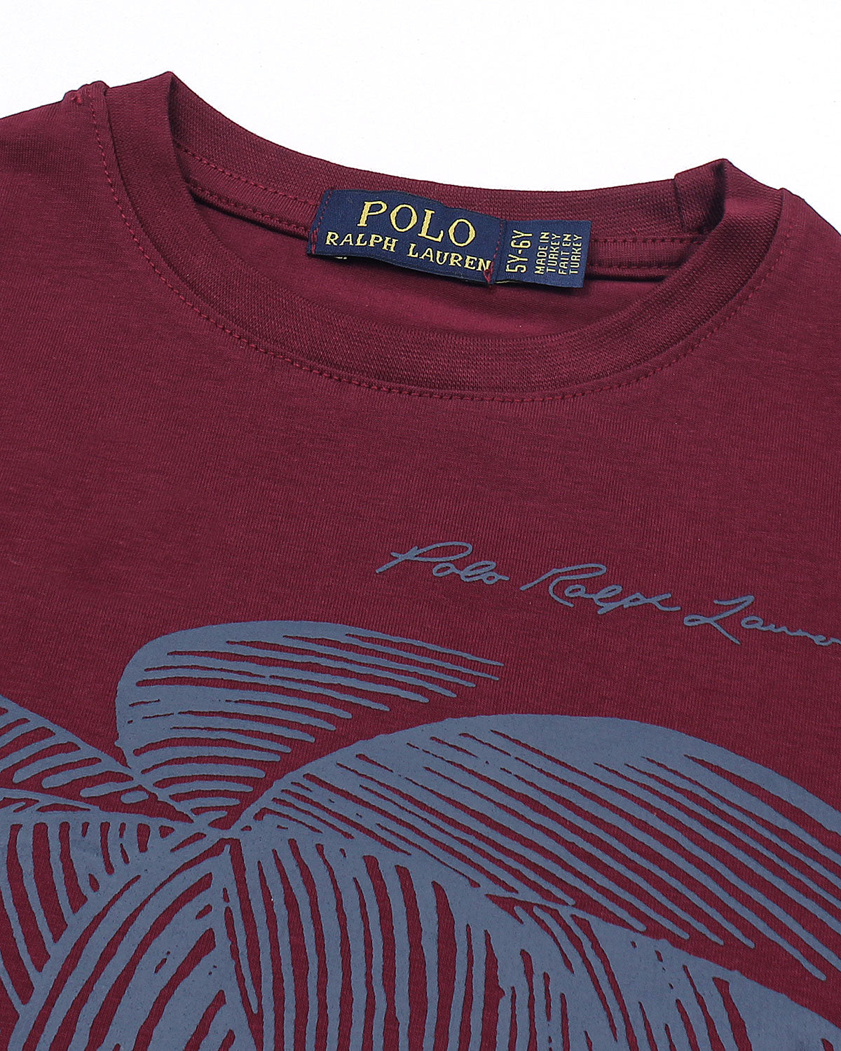 Exclusive R/L Palm Tee - Maroon