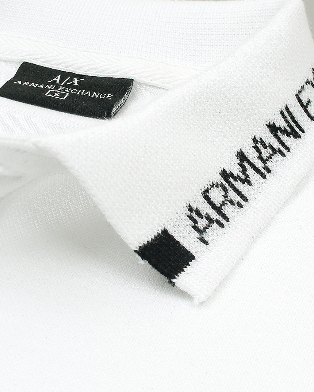 A-X Collar Design Polo - White