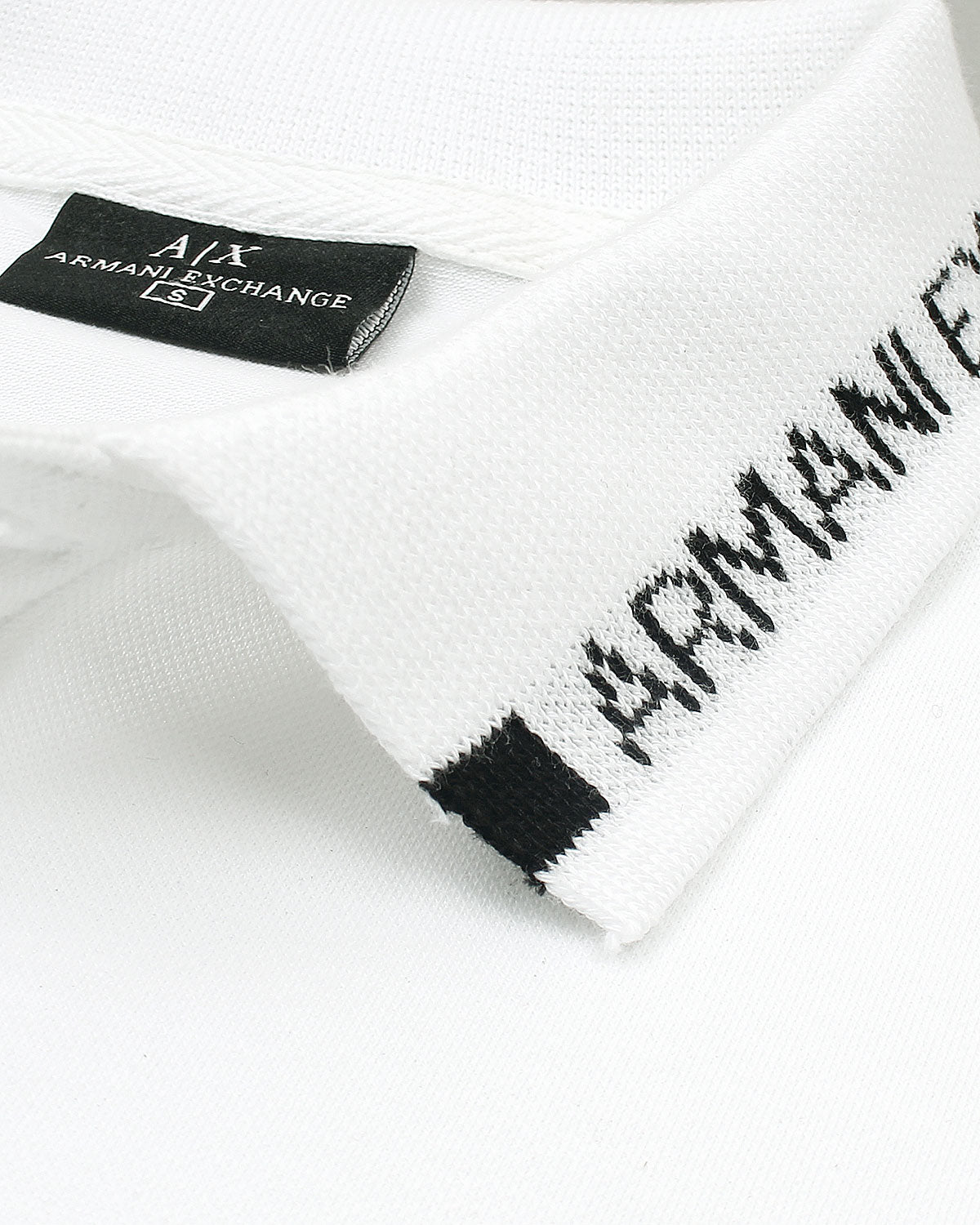 A-X Collar Design Polo - White