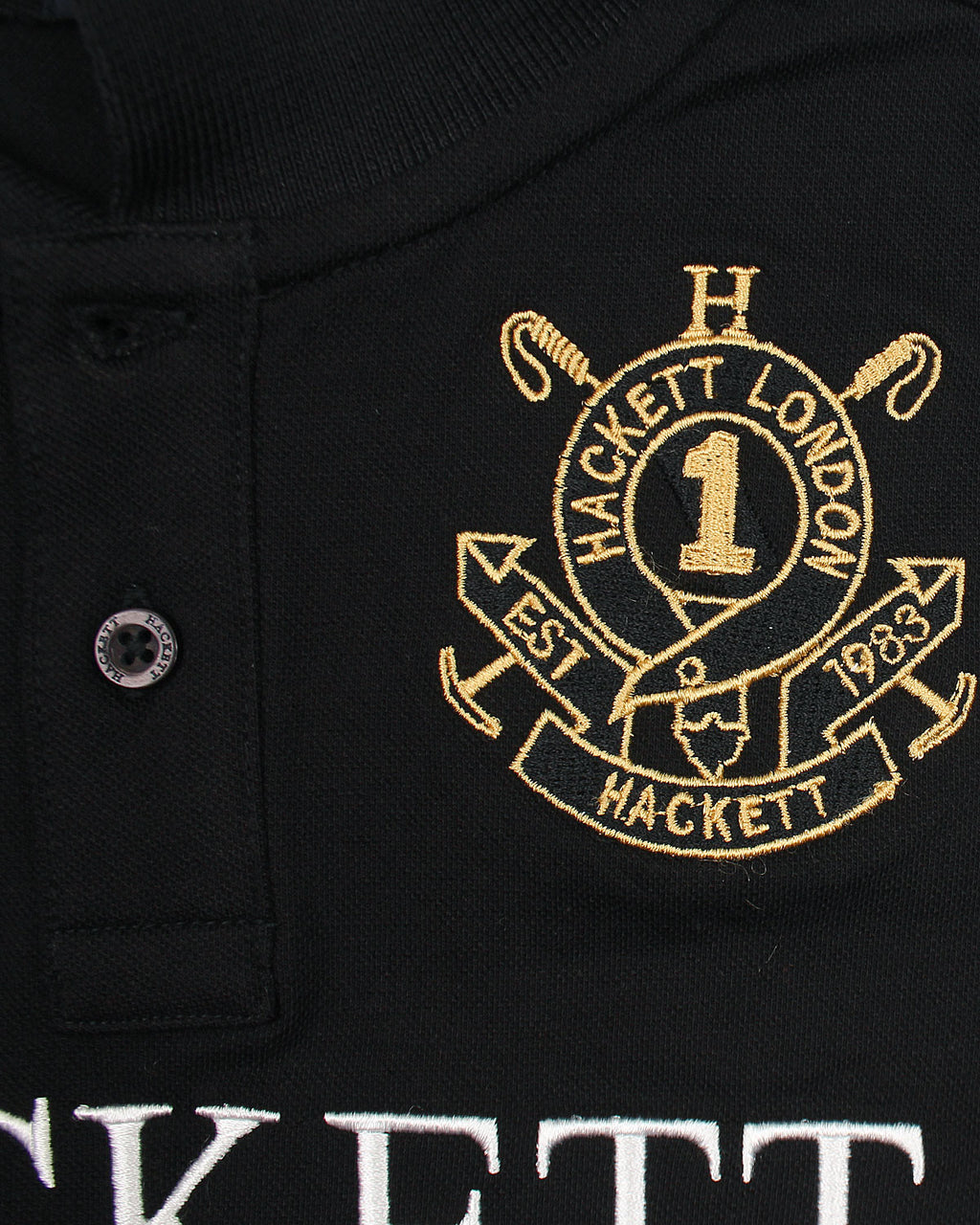 Premium HKT Kids Motive Polo - Black