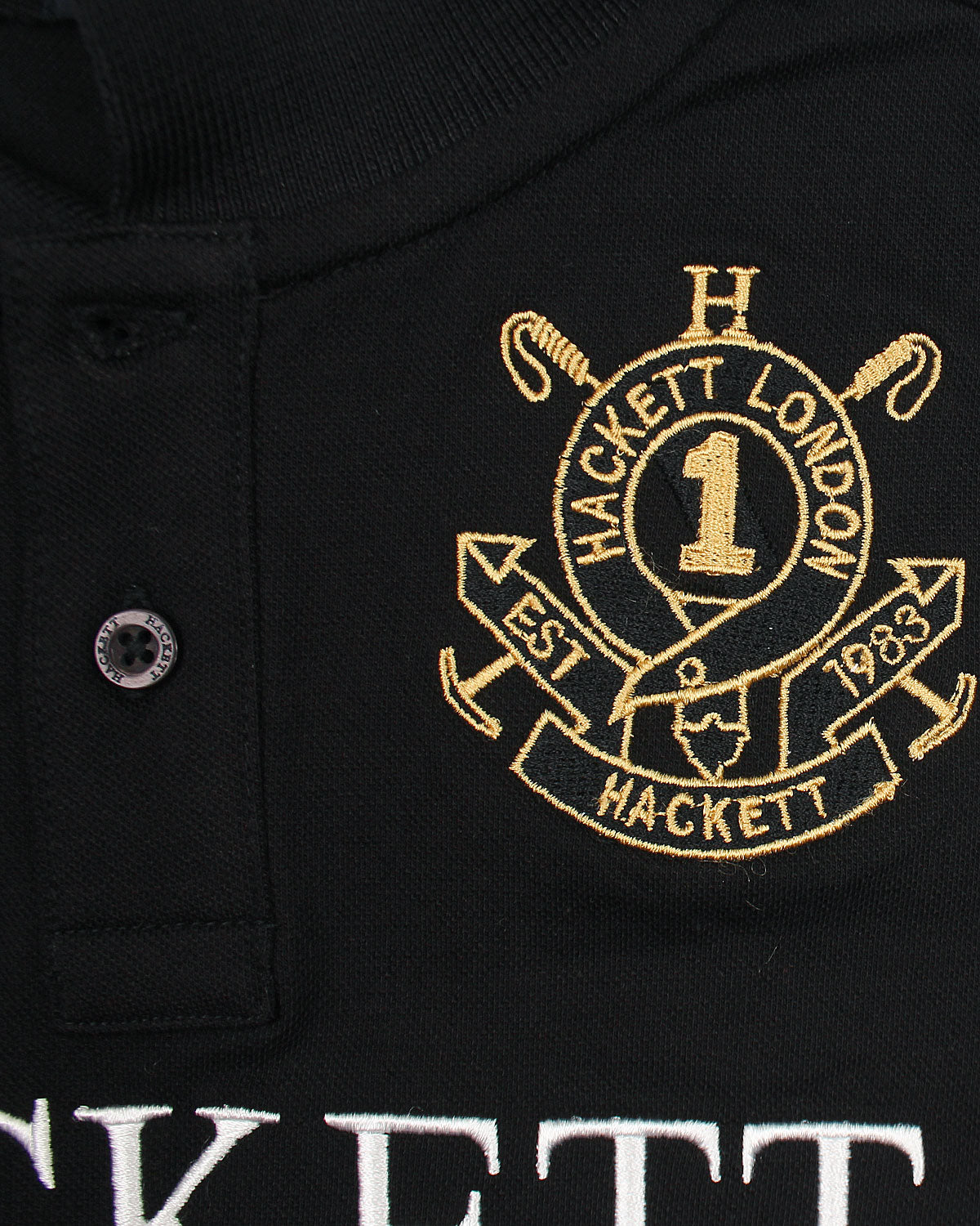 Premium HKT Kids Motive Polo - Black