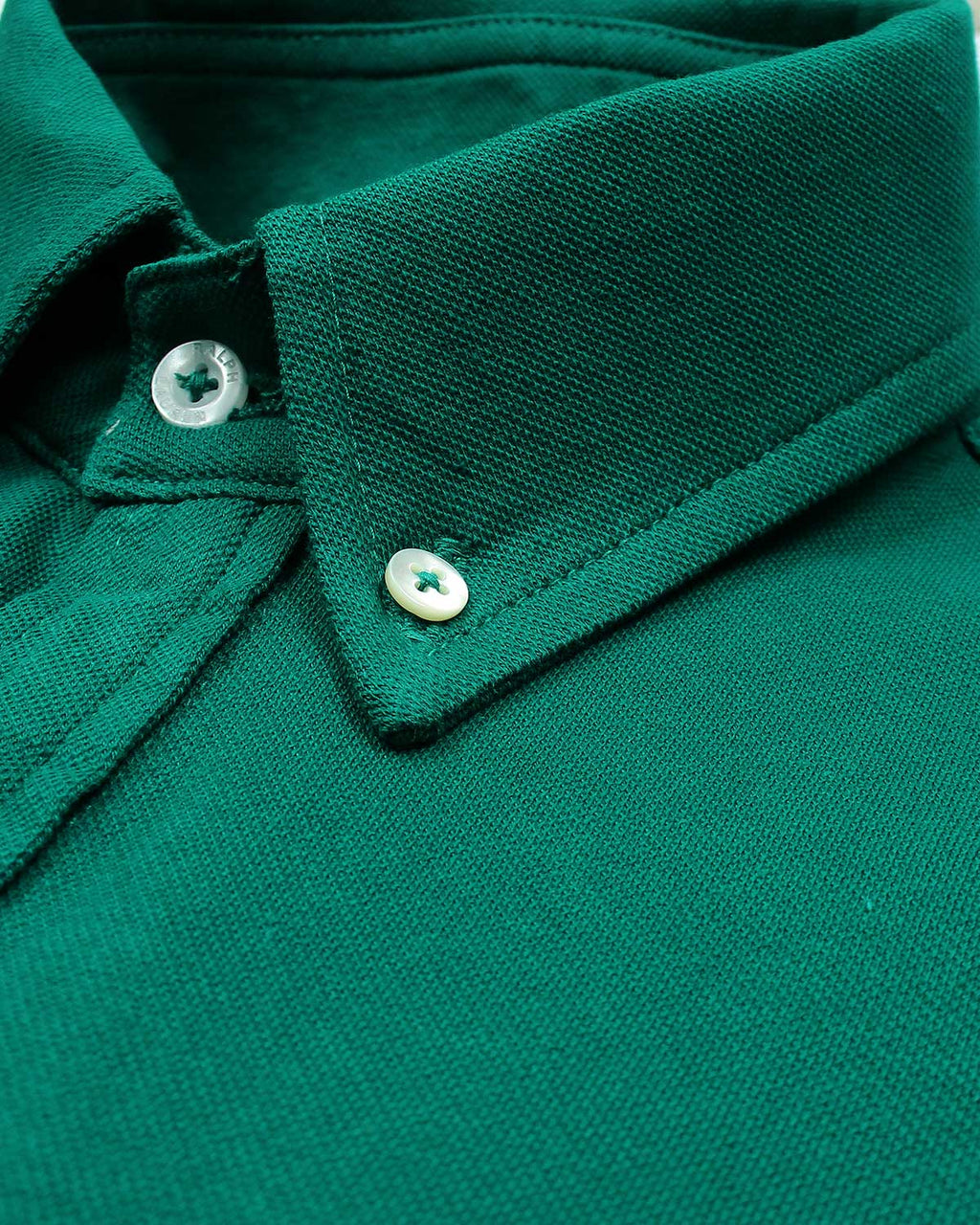 Premium Mesh Pique R/L Men Oxford Shirt - Black