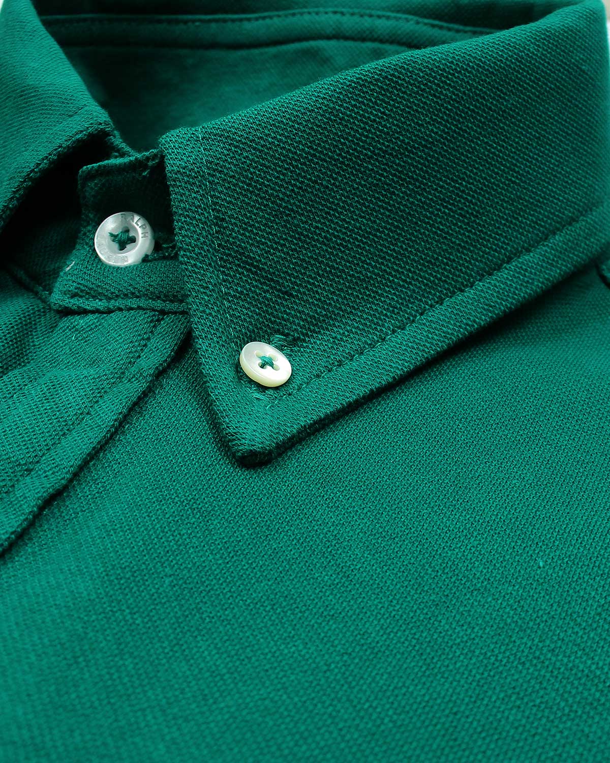 Premium Mesh Pique R/L Men Oxford Shirt - Black