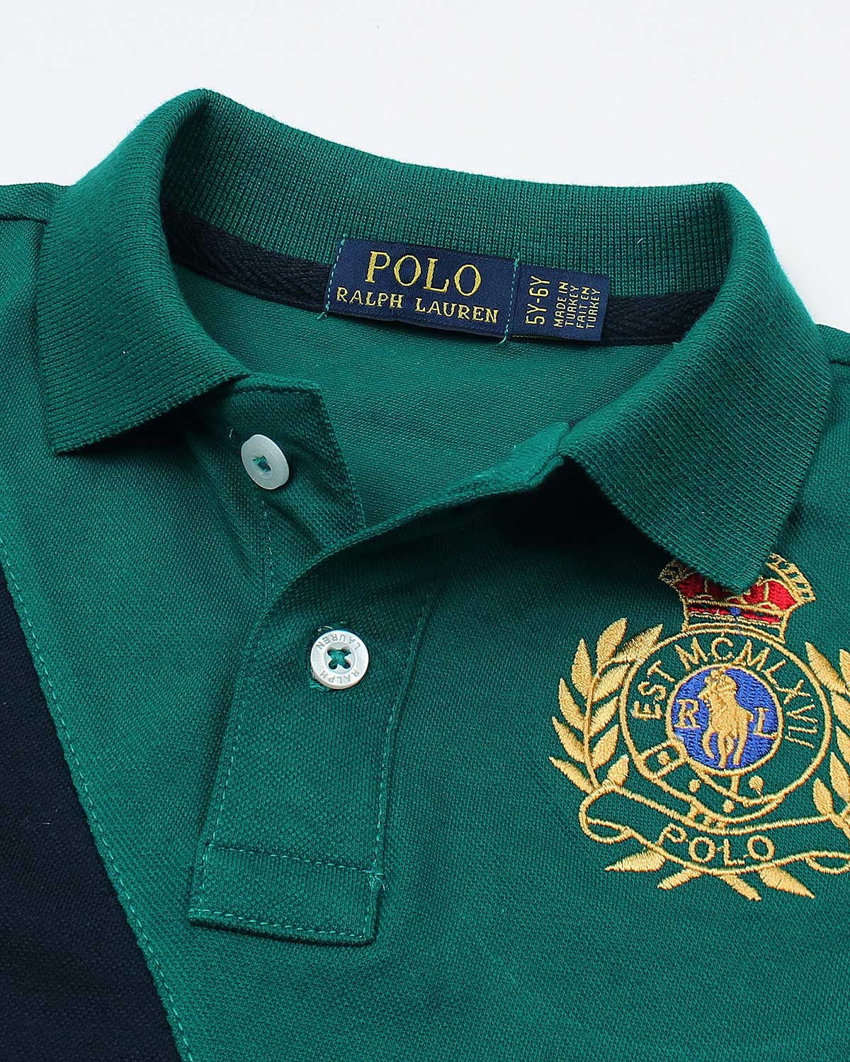 Premium Kids Motive Sig Panel Polo - Green