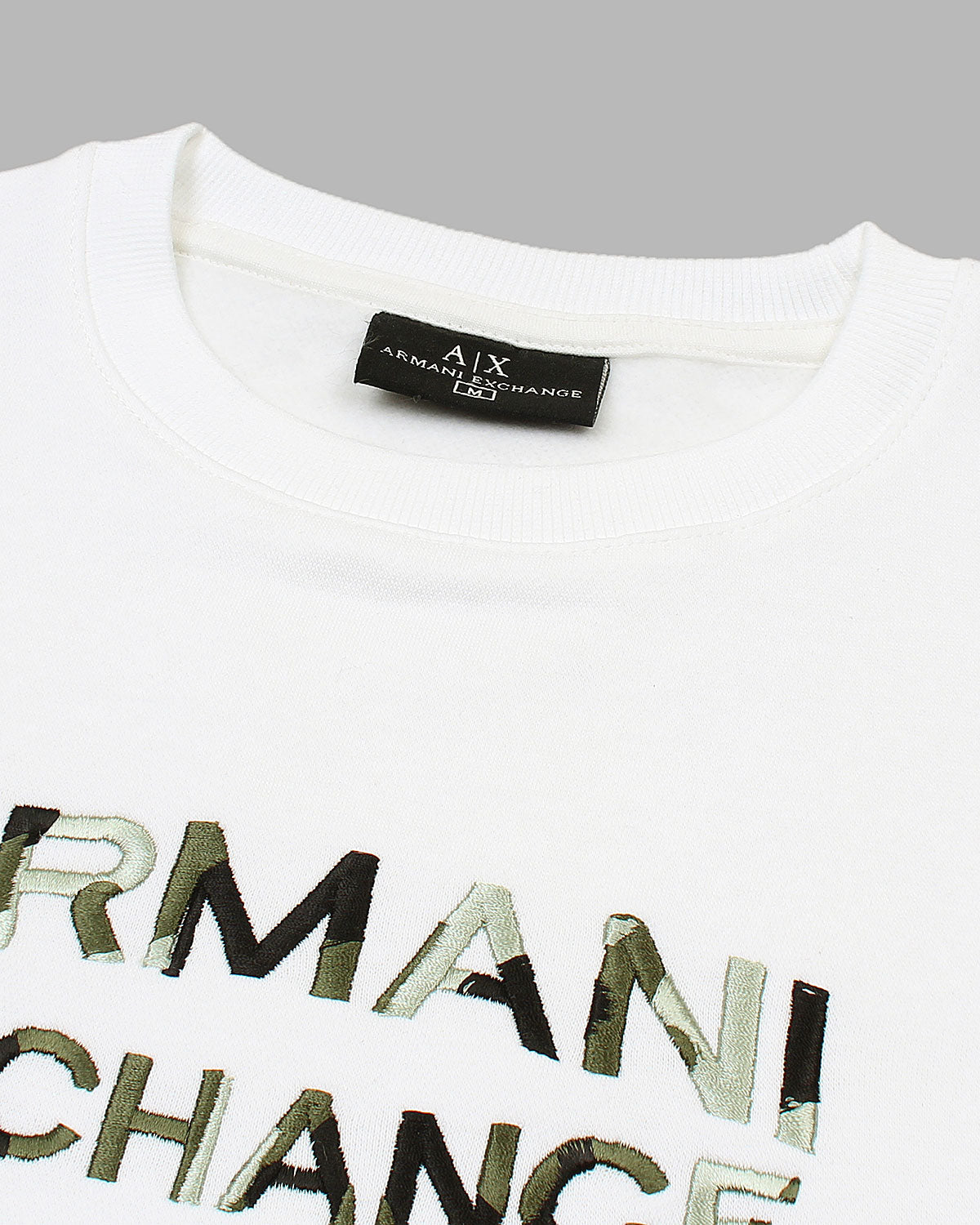 Exclusive A-X Camo Mens Sweat - White