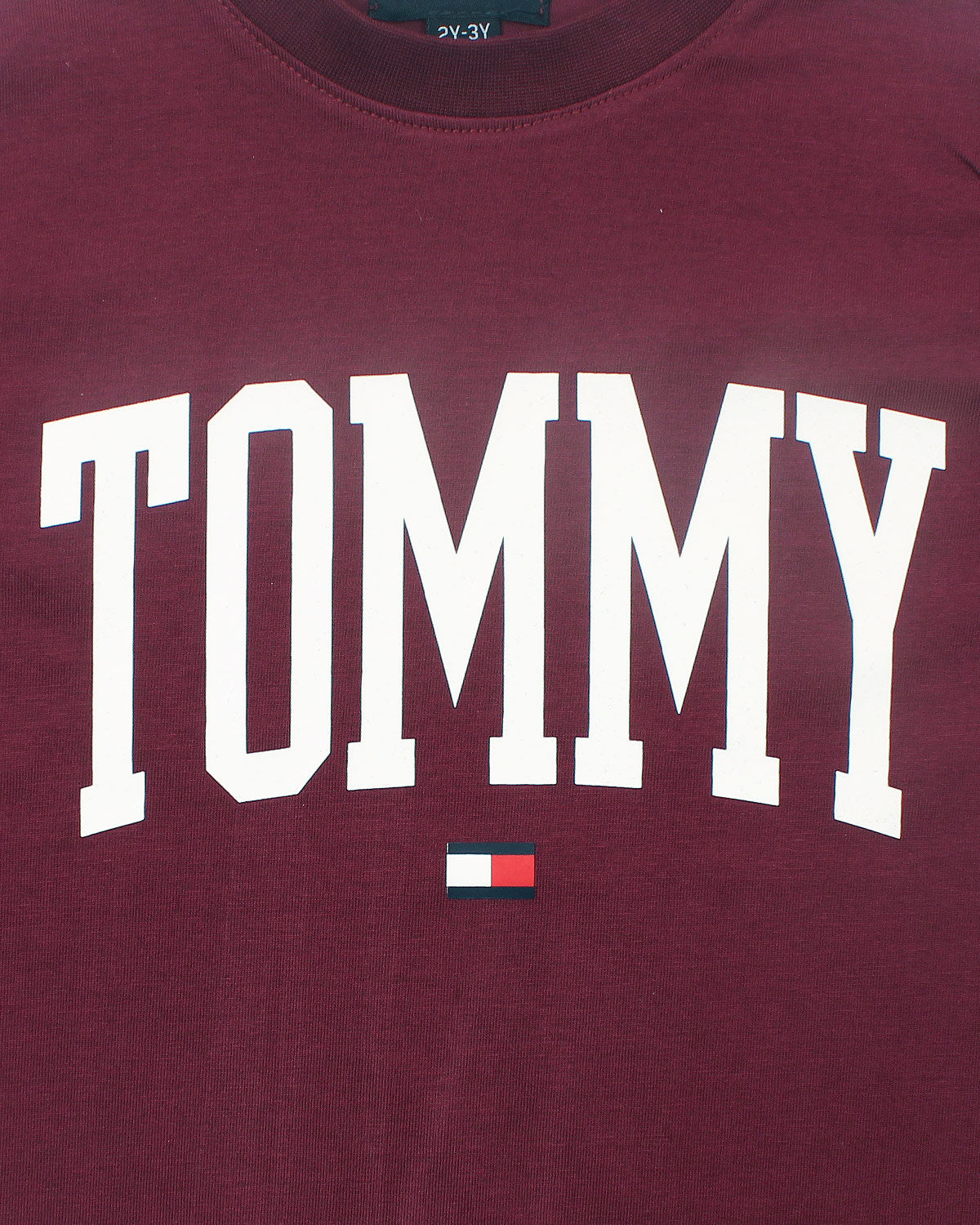 Kids Tom. Flag T Shirt - Maroon