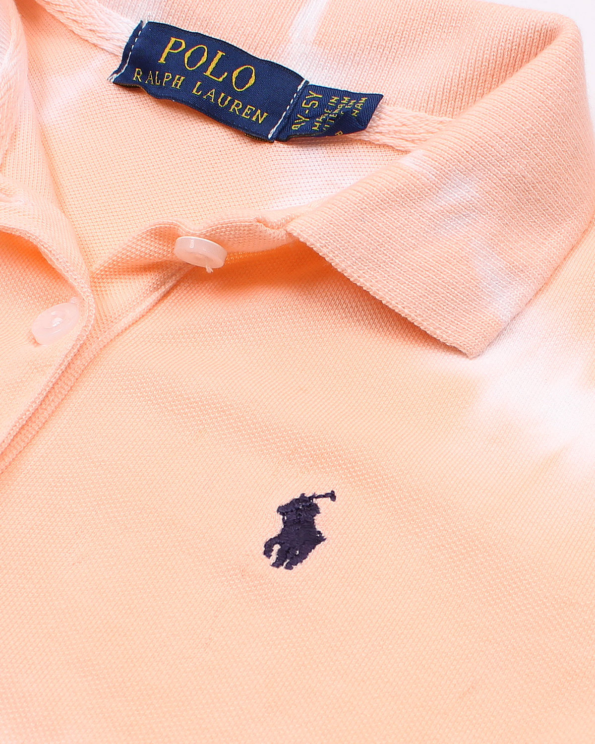 Baby Girl Iconic Polo Dress - Peach