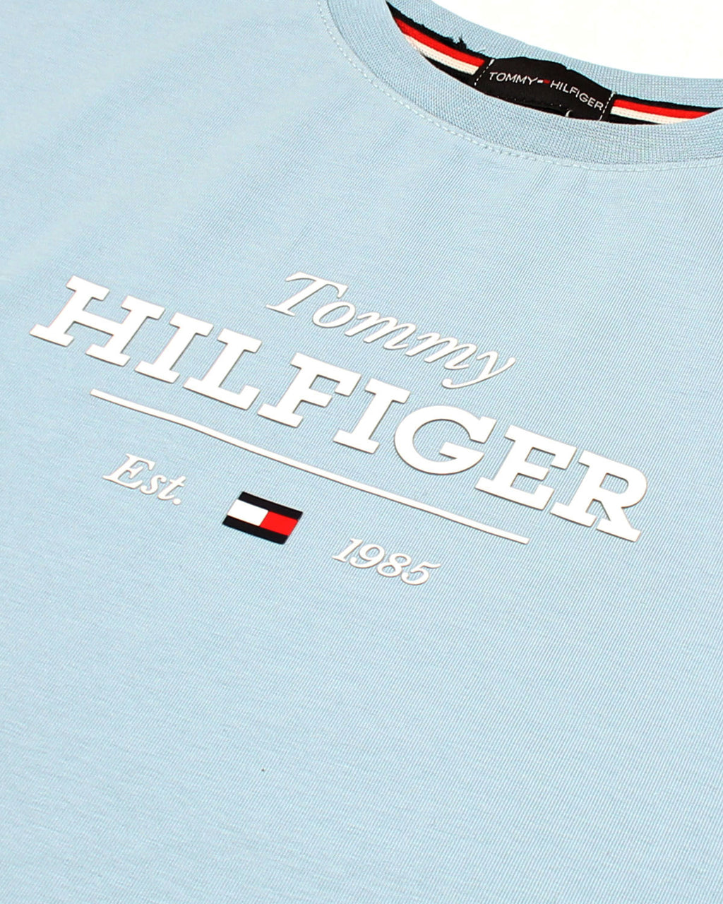 Exclusive Hilfiger Girls Crop Top Tee - Sky Blue