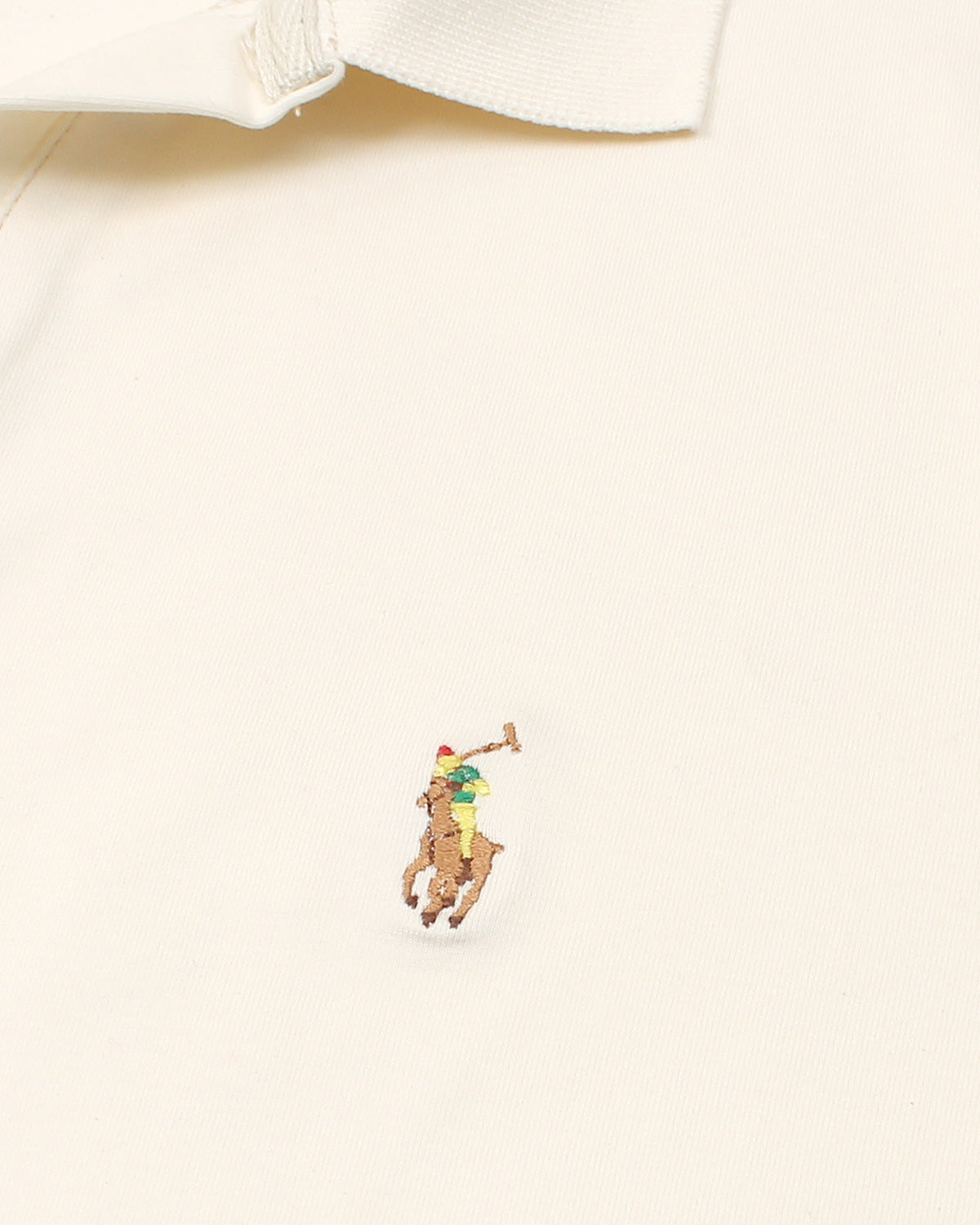 Iconic R-L Johnny Collar Polo - Off White