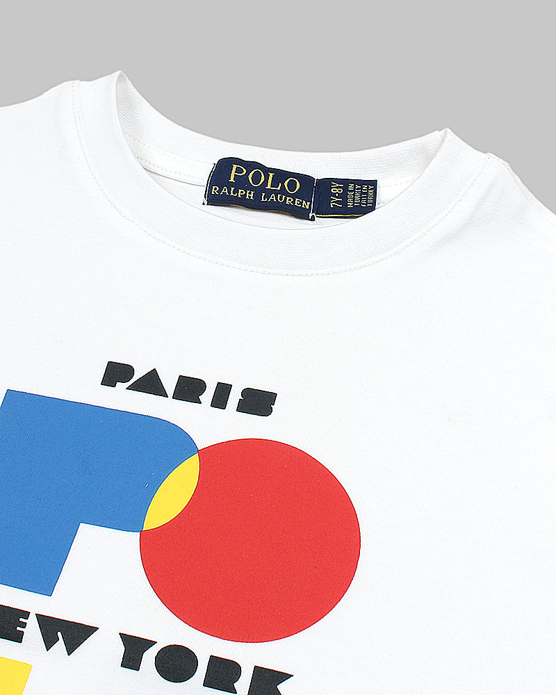 Exclusive Multi Polo Kids Tee - White