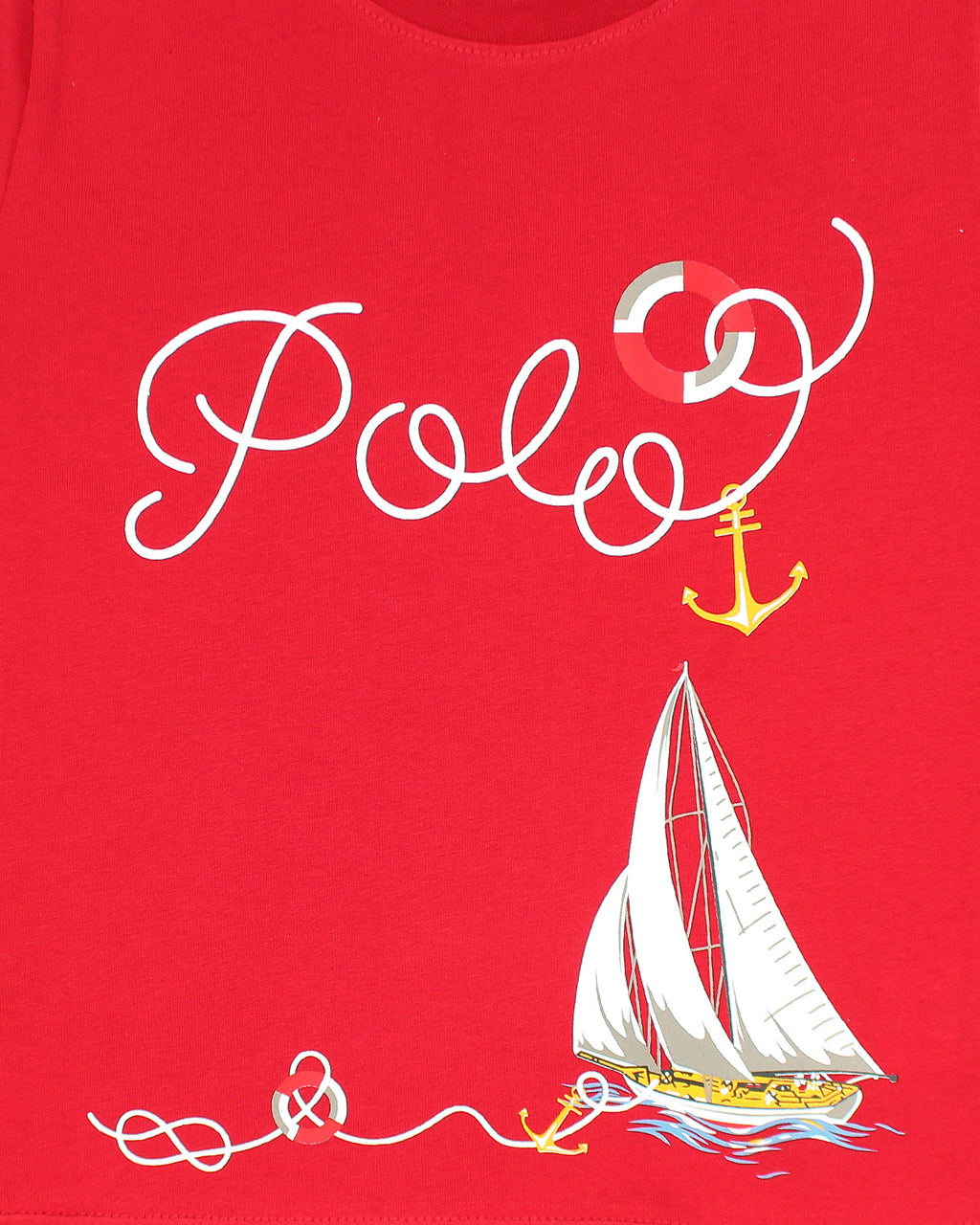 Exclusive Baby Girl R/L Polo Tee - Red