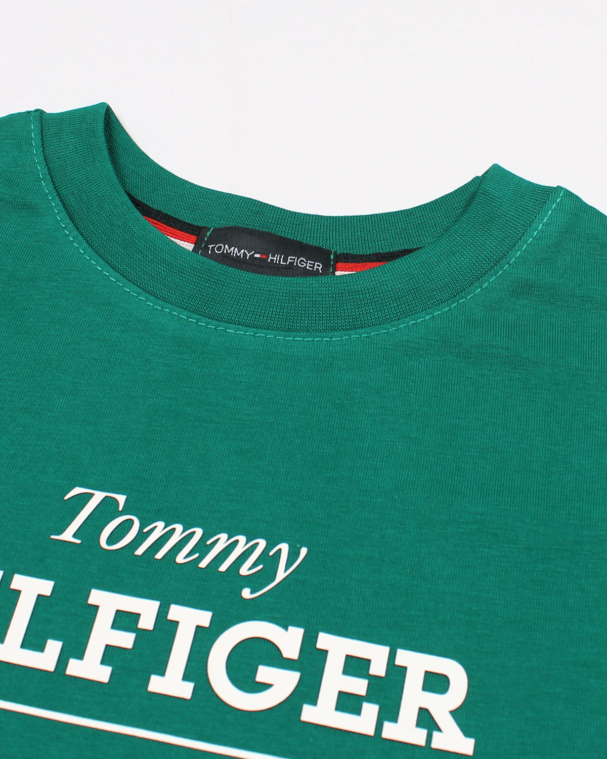 Exclusive Hilfiger Girls Crop Top Tee - Premium Green