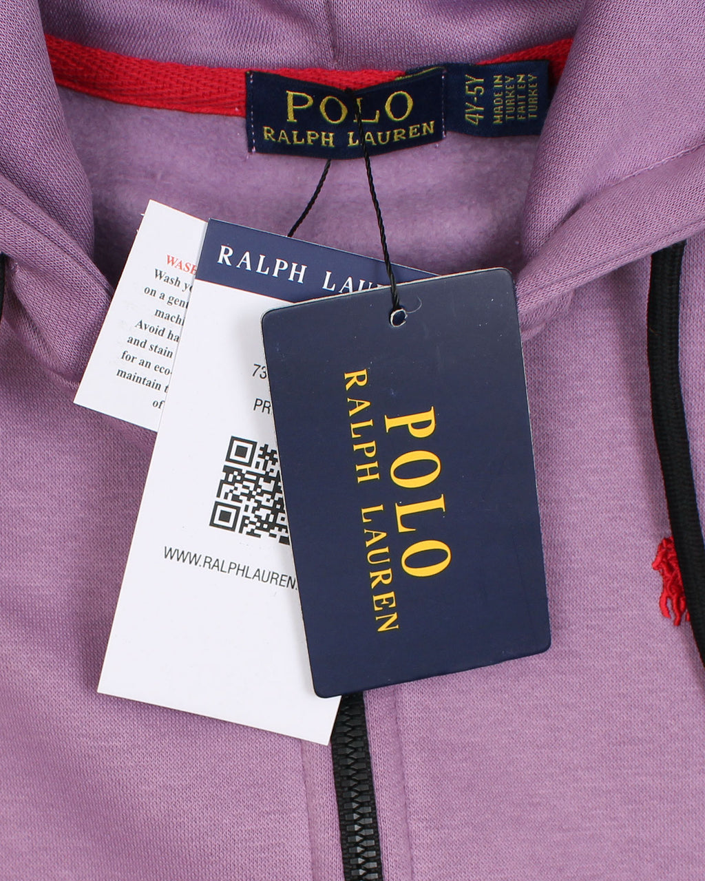 Premium Kids R-L Zip-Up Hoodie – Lavender